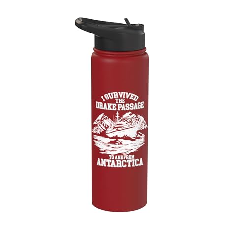 Antarctica Cruise Drake Passage I Survived Antarctica Stainless Steel Insulated Water Bottle