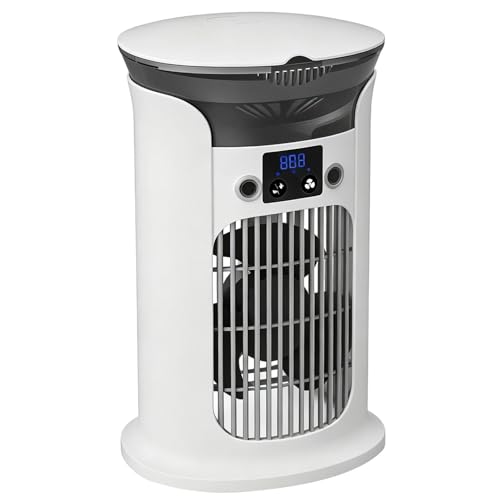 Ventilador De Aire Acondicionado - Enfriador Ajustable Ventiladores De Torre Personales Con Tanque De Agua De 880 Ml De Luz De 7 Colores | 3 Niveles 2 Boquillas 5w Usb 635g Hogar Sala De Estar