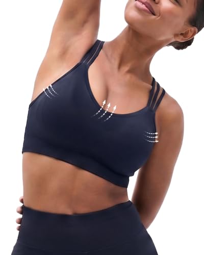 FITTIN Coverage Sports Bras for Large-Bust: Comfortable Zero Spillage for Yoga Pilates - Stay-in-Place Fit with Any Yoga Pose - 3-Strap Pressure Relief for Women A-D Cups True Navy - image 1