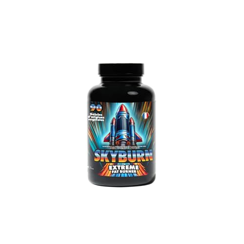 SKYBURN Extrême Brûleur de Graisse Puissant | Perte de Poids Rapide & Efficace | Coupe-Faim Naturel Ultra Fort | Brûle Graisse Ventre Plat | Métabolisme Boosté | Détox, Énergie & Sèche | Homme & Femme