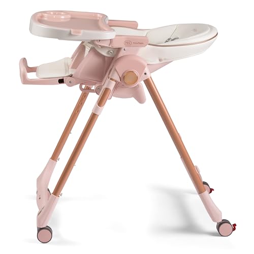 Image of PEG Prima Pappa Zero 3 - High Chair - Mon Amour (Rose Gold & White) | For Children Newborn to 3 Years of Age - Made in Italy
