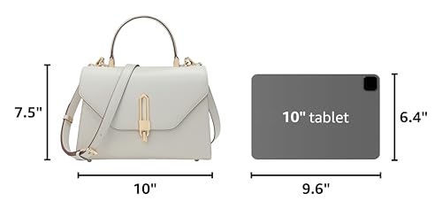 Bolso Satchel de Cuero con Asa Superior para Mujer miniatura 3