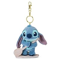 Disney Store Official Surfing Stitch Plush Keychain, 14cm / 5.5", Cuddly Toy on Removable Keyring, Suitable from 1 Year +