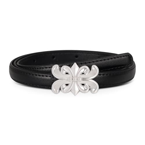 Image of Aurolran Women's Leather Belt with Buckle - Ideal for Dresses, Jeans, and Coats