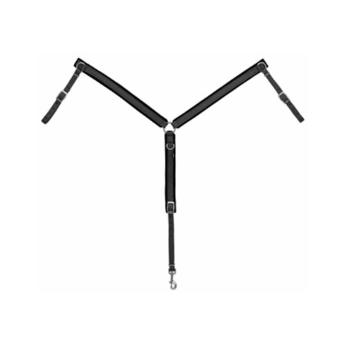 Weaver Leather Felt Lined Nylon Ring-in-Center Breast Collar, Horse Size, Brown