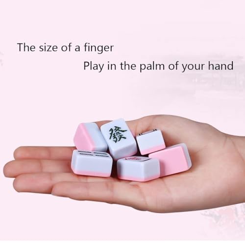 Mini Set de Mahjong Chino de Viaje con 144 Fichas y Accesorios miniatura 5