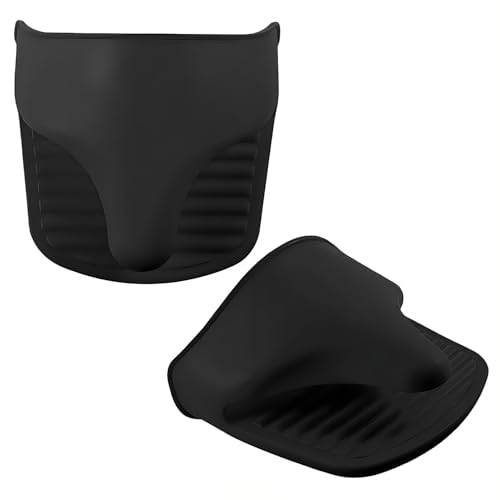 Gant de Cuisine épais en Silicone (2 pcs/Paire),12.5 * 11cm Gants de Four Résistant à la Chaleur,pour la pâtisserie, la Cuisine, Le Barbecue, Le Barbecue,...