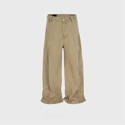 Men's Y2K Summer Jeans, Khaki Wide Leg Trousers, American Street Style, Casual Loose Fit2