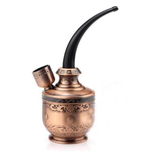 Tingyilan Filtro de narguile de latón 2 en 1, cachimba metálica de Doble propósito, Juego de Mini cachimba portátil enchufable y Accesorios para narguile, Regalos para Amigos y Familiares,Metálico