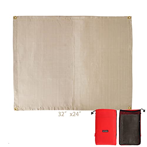 Fire Pit Mat for Deck Fireproof, Outdoor Wood Stove Hearth Pads, Camping BBQ Mat with Fire Retardant Material to Protect Your Deck Patio Lawn Campsite from Fire Burn