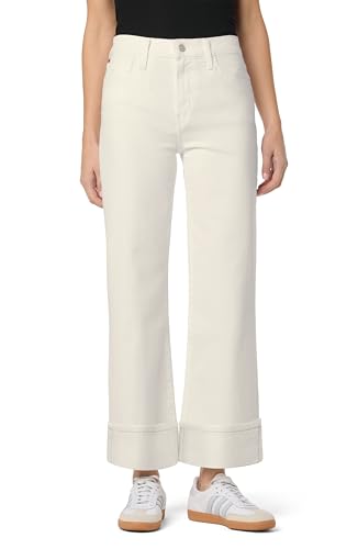 Pantalon Hudson Rosalie taille haute jambe large écru 23
