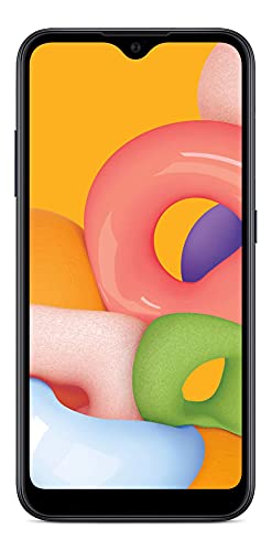 Total Wireless Samsung Galaxy A01 4G LTE Prepaid Smartphone - Black - 16GB - Sim Card Included -CDMA (Renewed)