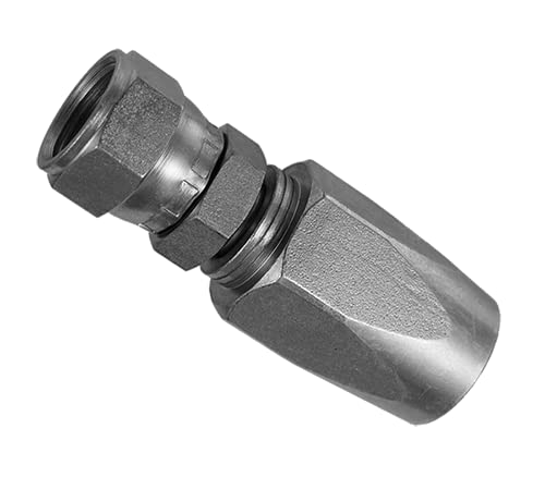 Image of 3 /8 inch Hose x 3 /8 inch JIC Female Field Attachable Reusable Hydraulic Hose End Fitting for 100R2AT (R2) 2-Wire Hose