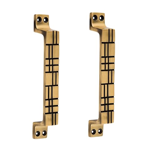 Image of Door Handle Cool Door Handles for Main Door Aluminum (7 Inch), Antique- Finish Door Handles for Home and Office for Wooden & Glass Door Handle, Pull Door Handle (Pack of 1 Pair, Brick)