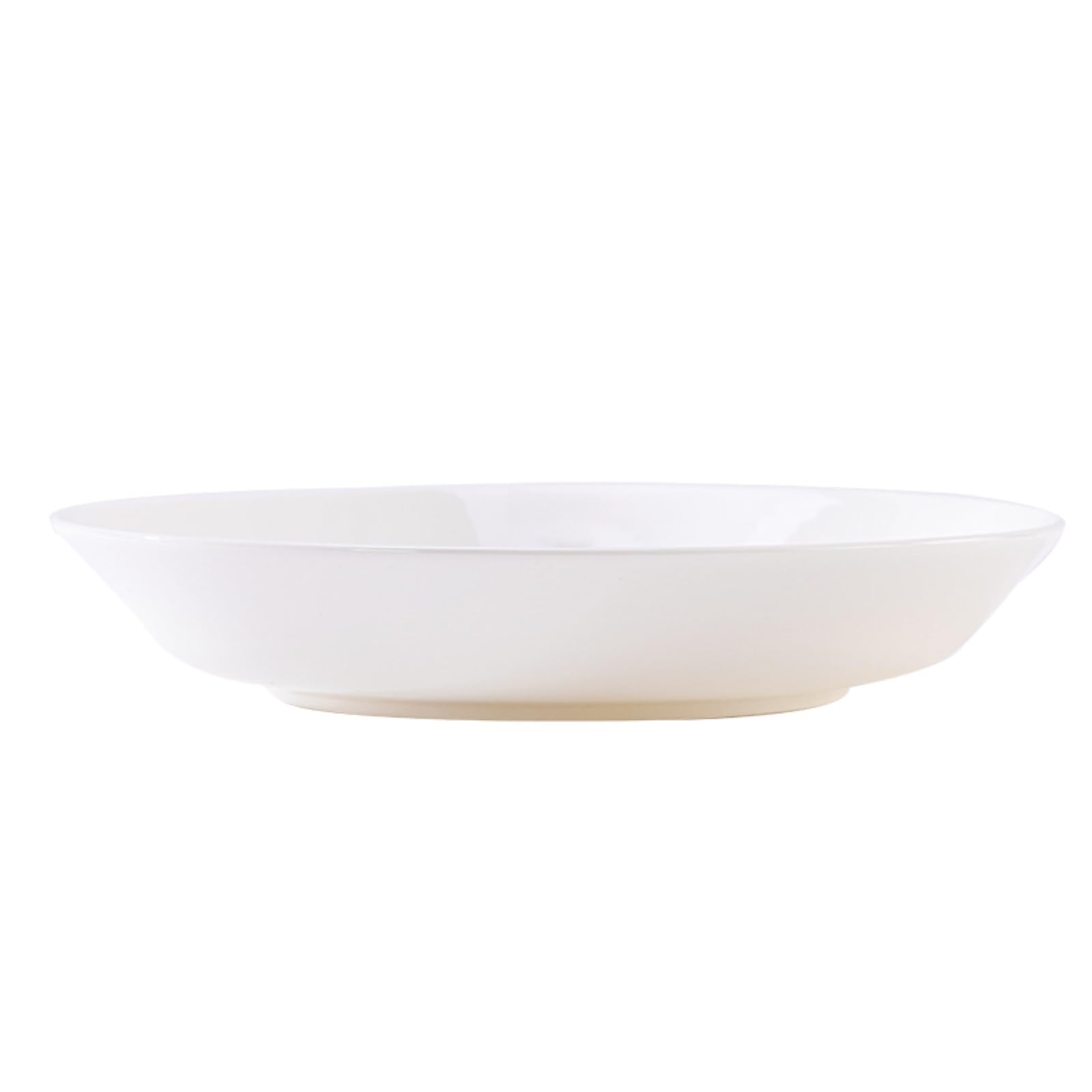Assiettes de couleur en porcelaine sous glaçure pour la maison - Assiettes de riz personnalisées en porcelaine blanche de 19,1 cm (lot de 2)