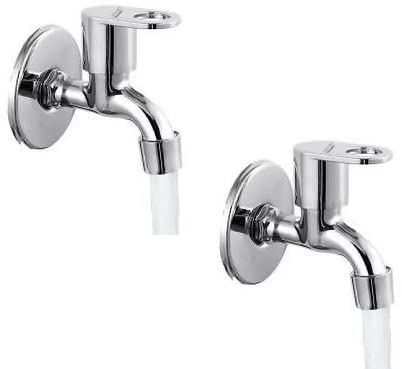 Spazio Stainless Steel Prime Bib Tap for Kitchen & Bathroom (Pack of 2) Bib Tap Faucet (Wall Mount Installation Type)