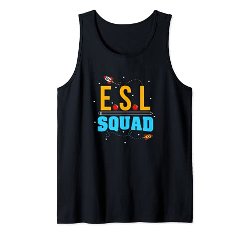 Team ESOL ESL Squad I Teacher Students School Camiseta sin Mangas