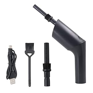 Aedcbaide Handstaubgebläse mit LED-Licht, kabelloses Gebläse und 2-in-1-Design, Typ-C-Datenkabel, 2500-mAh-Gebläse…