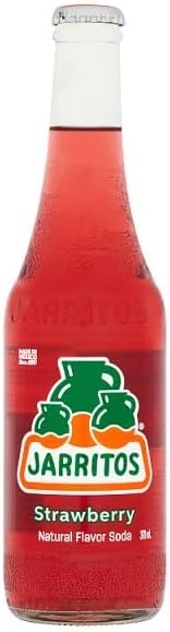 Jarritos Strawberry Natural Flavour Soda, 12 bottles   370 ml