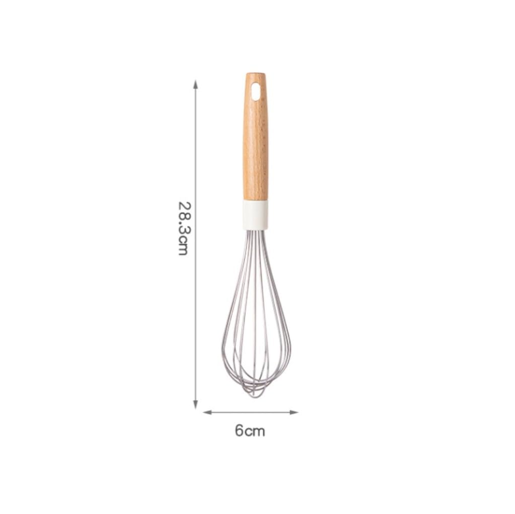 Frusta da Cucina Sbattitore Manuale Frullino for Le Uova Manuale da Cucina, Montalatte Portatile, Manico in Legno, Macchina for Schiuma, Frullatore for caffè Frullatore Efficiente