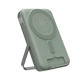 JUOVI Magnetic Power Bank 10,000mAh Wireless Portable Charger, 22.5W Battery Pack with LED Display Adjustable Dual-Foldable Stand Magsafe-Compatible for iPhone 16/15 Series Samsung AirPods