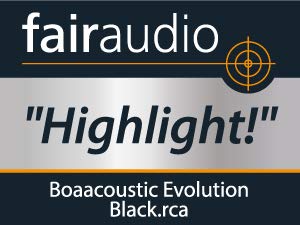Kabel audio Cinch 1,5 M, JIB Boaacoustic Evolution Black seria 6NOCC+SCOCC 2X RCA wtyczka 2X RCA 24K złota powłoka