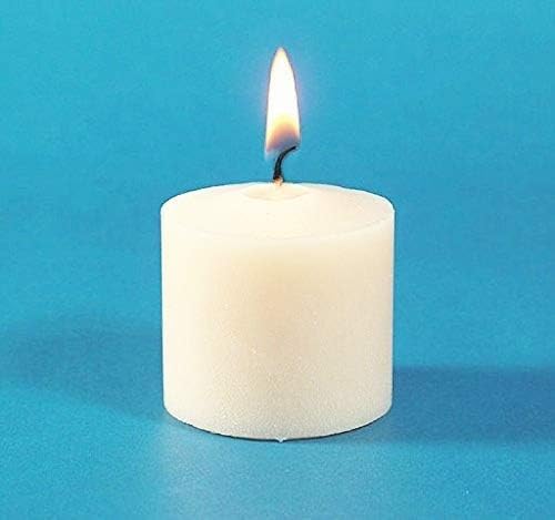 D'light Online Elegant Creamy Ivory Unscented Votive Candles - for Birthdays, Baby Shower, Home Decoration and Weddings (Ivory, 10 Hour - Set of 12)