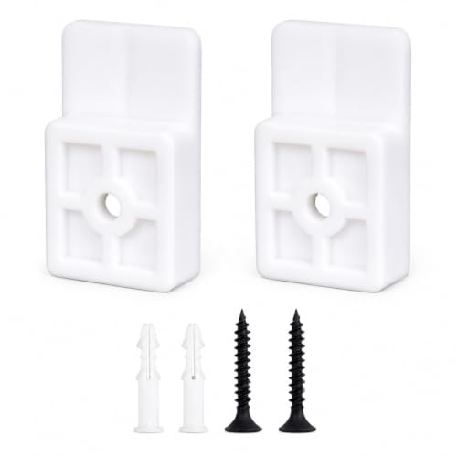 Image of KINIK Plastic Toilet Seat Cover Hinges & Flush Tank Bracket Set with Screws | Durable Replacement Hinges for Secure Toilet Seat & Cistern Fixing | Easy Installation | White