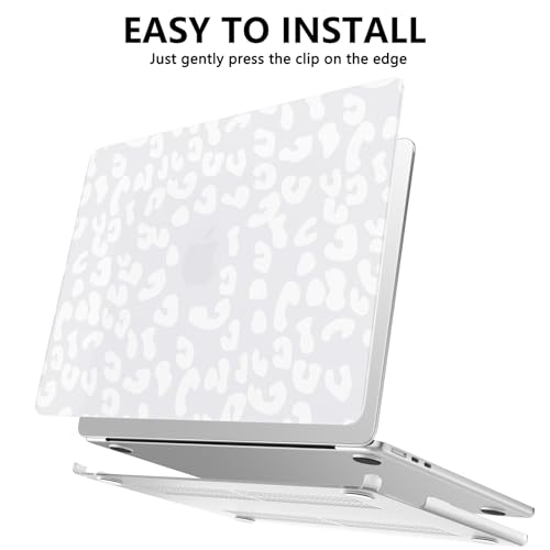 Image of AKIT for MacBook Air 15 inch Case M5 M4 M3 M2 Chip 2026-2023, Leopard White