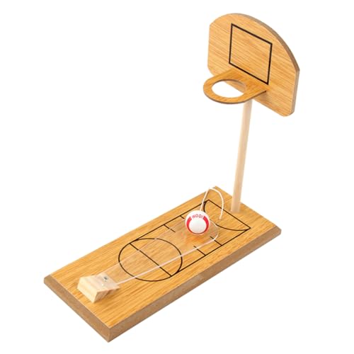 Kisangel Mini Basketball Game Wooden Shooting Machine Finger Basketball Toy Boys' Sports Game Hand-Eye Coordination Toy