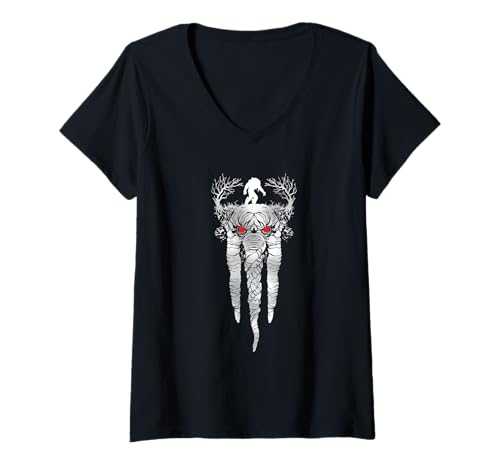 T-shirt Marvel Werewolf by Night Man-Thing col en V imprimé mode décontractée Disney+