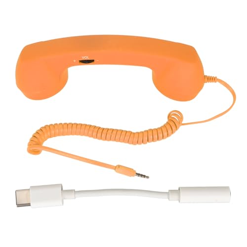 Auricular retro para teléfono con micrófono USB para videollamadas y teletrabajo en casa