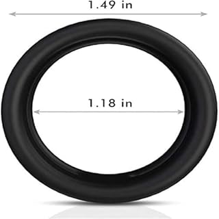 stoqucel Anello in silicone duplex nero a doppio strato da uomo