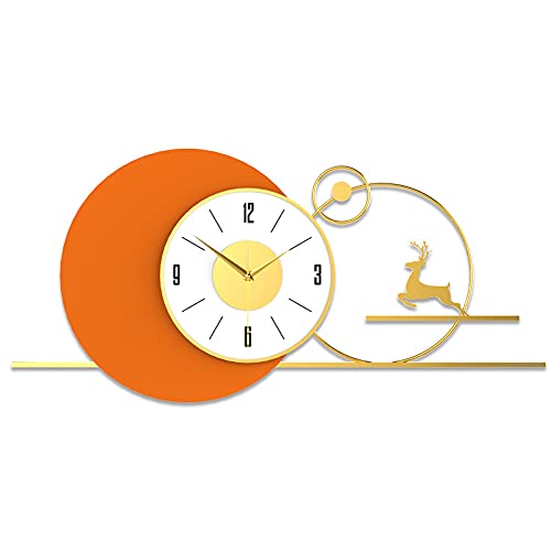Horloge murale salon silencieuse pour habiller un grand mur vide