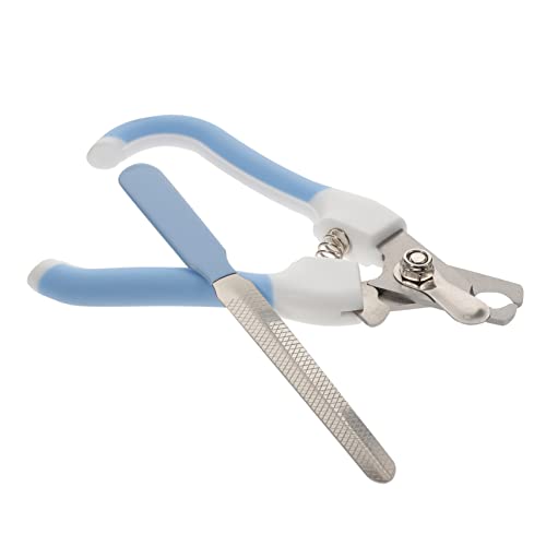 Levemolo Pet Nail Clipper Set Professional Dog Cat Nail Clippers Portable Ergonomic -Slip Blue for Breeds