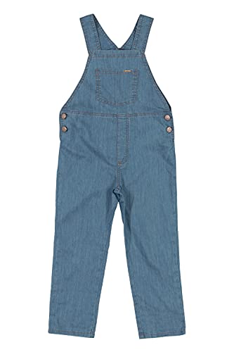 Jardineira Infantil com Cropped, Up Baby, Meninas, Azul Faded Denim, 6