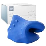 [めざましTVで紹介] MyComfort 首 ストレッチ 首枕 [自宅でたった5分] 首 肩 肩甲骨 を伸ばす 枕 首用 肩用 健康器具 首まくら ネックリラックスピロー ギフト 敬老の日 プレゼント 誕生日 に (ブルー, リラックスモデル)