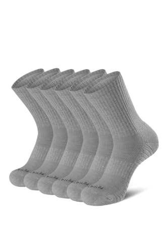 Athletic Sport Running Calf Socks Breathable Wicking Outdoor Support Tab Socks for Men and Women 6 Pairs