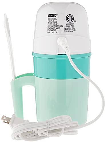 Dash Dmsw002Aq Mini Maker, 2-Pack Griddle + Waffle Iron, 2 Pack, Aqua & My Pint Electric Ice Cream Maker Machine (Organic, Sugar Free, Flavored Healthy Snacks + Dessert For Kids & Adults) 0.4Qt - Aqua #TOP6