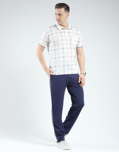 Image of Monte Carlo Men's Regular Fit Printed Lower Set | Half Sleeve Polo T-Shirt with Trackpant | Pajama Set for Men's