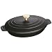STAUB Cast Iron 9-inch x 6.6-inch Oval Covered Baking Dish - Matte Black, Made in France