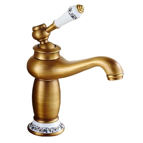 Rubinetto del bagno Rubinetto for lavabo in ottone bronzo antico Miscelatore monocomando Rubinetto for bagno caldo e freddo (Color : Bidet style)