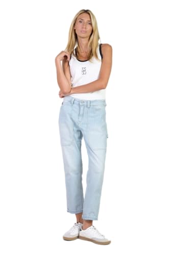 Jeans 400/60 Girlfriend Union Bleu : pantalon denim taille haute pour femme