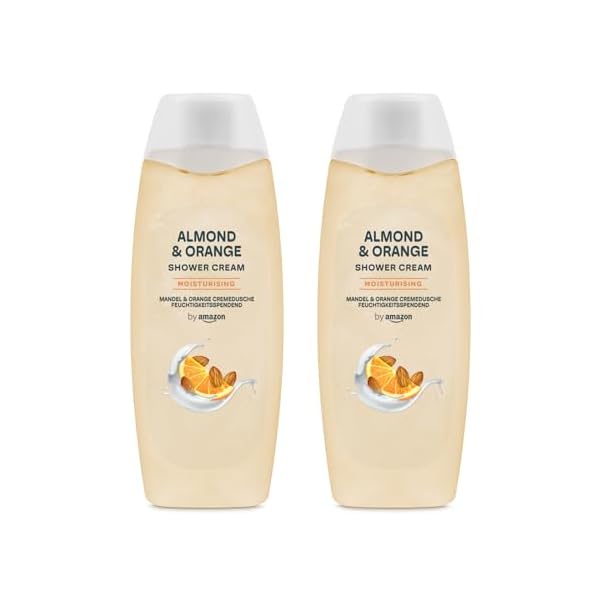 by Amazon Crème de Douche à l’Amande et à l’Orange, 2 x 500 ml