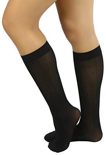 Image of ToBeInStyle Womens Pack of 6 Knee High Trouser Professional Socks