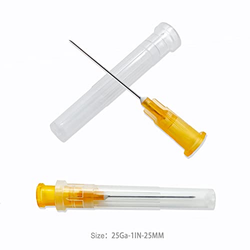 PENACUL 25Ga 25mm 1in Dispensing Luer Lock Needle,100Pack(25g 1in)