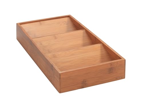 Cajón especiero, inserto de bambú ahumado, organizador para especias, 38 x 6 x 20 cm