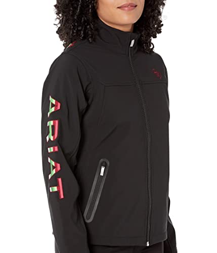 ARIAT Women's Rosas Team Softshell Jacket, Black, Small