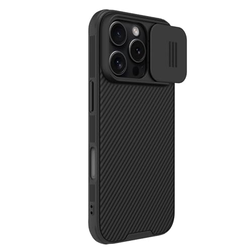 Image of Nillkin Case for Apple iPhone 16 Pro (6.3″ Inch) CamShield Pro Camera Slider Double Layered Protection TPU + PC (Corner Impact Air Bags) Black Color
