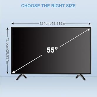 Qoosea 55 Inch TV Screen Protector - HD Clear Acrylic Protective Display Protectors for Single-point & Dual-point Support TVs, Wall-mounted & Computer Monitor